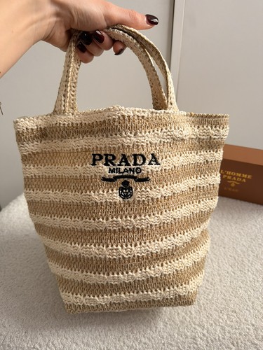 Prada parfum straw vip borsa - straw,