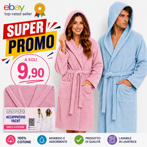 Accappatoio 100 cotone - accappatoio,